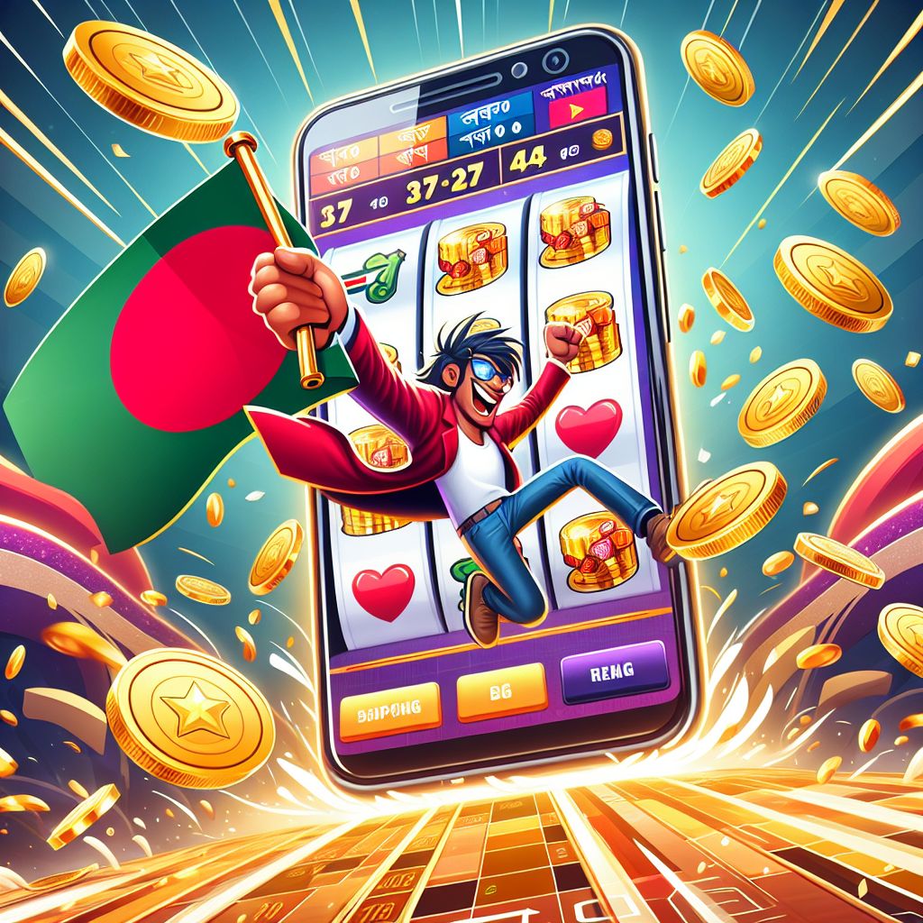 CK44 App interface on smartphone with casino elements and coins
