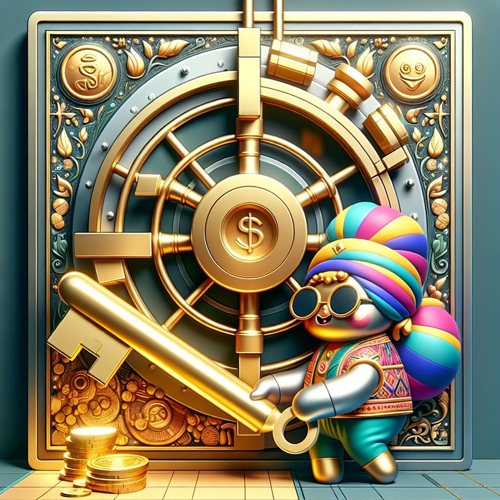 CK44 Login themed character with secure lock and casino elements