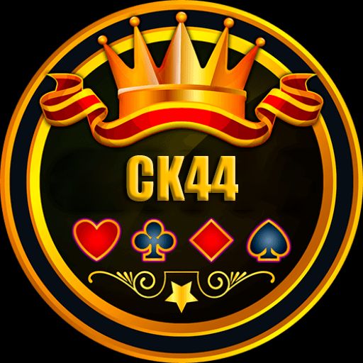 CK44 casino characters celebrating wins with golden coins and slot machines